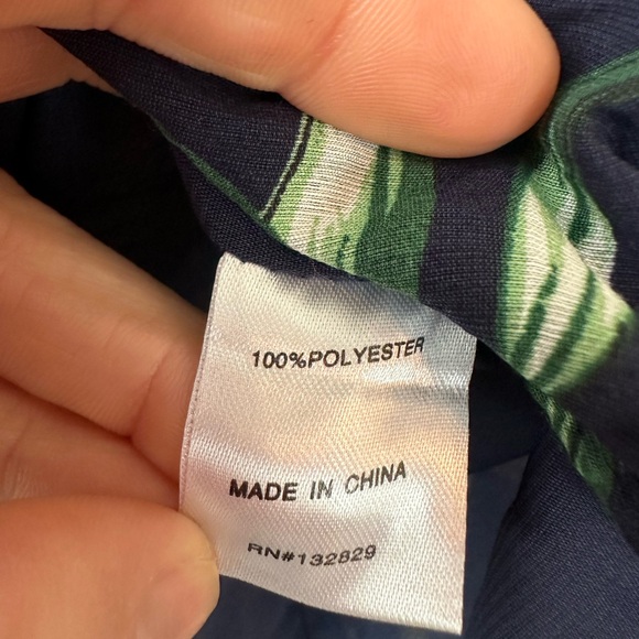 Superdown Penelope Palm Front Wrap Romper Navy (Size L) - Picture 7 of 9